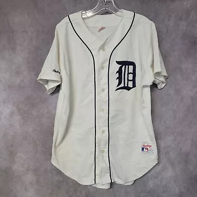 Rare Vintage 80s Rawlings Authentic MLB Detroit Tigers Carter Jersey Mens 48 XL • $59.99