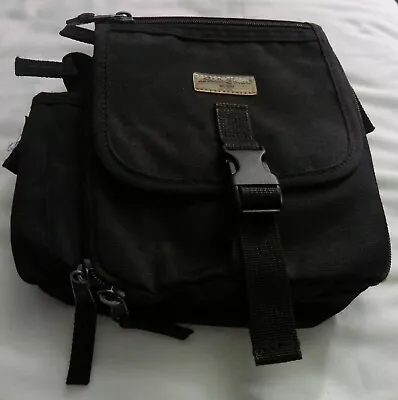 Eddie Bauer Vintage Crossbody Adjustable Strap Canvas Black • $12