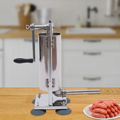 $120 • Buy 3L Sausage Stuffer Meat Filler Machine Salami Maker W/ Tubes + Suction Cups