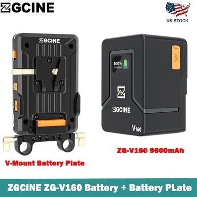 $239 • Buy ZGCINE ZG-V160 9600mAh V-Mount Battery + Battery Plate For Continuous Lighting