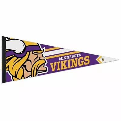 Minnesota Vikings Premium Quality Pennant 12 X30  Big Logo Wall Banner • $14.92