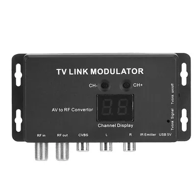 £17.59 • Buy TM70 UHF TV LINK RF Modulator AV To RF Video Converter Adapter IR For CATV