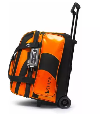 Double Roller 2 Ball Bowling Bag With Large Separate Shoe Compartment Orange • $74.99