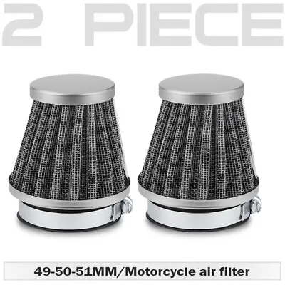 49/50/51mm Motorcycle Carburetor Air Filter Cleaner Pod Kit For Honda Kawasaki • $16.48