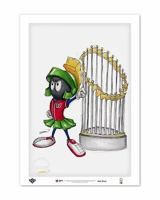 Marvin The Martian World Series 2019 Sketch Art Print By S. Preston - Nationals • $50