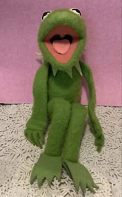 Kermit The Frog Fisher-Price 850 Jim Henson Muppets Doll Plush 1976 VINTAGE 19” • $23