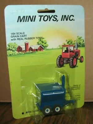 Mini Toys Inc #401 BLUE Grain Cart 1/64 Implement 1980s New Holland Ford Color • $15.27