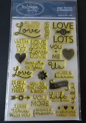 £2.50 • Buy Collection Wedding & Love Sentiments - Woodware & Technique Tuesday-clear Stamps