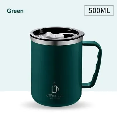 500ml Stainless Steel Thermos Mug Tea Coffee Thermal Cup Insulated Travel Mug UK • £7.88