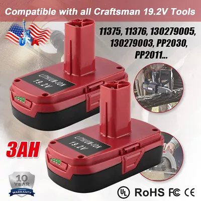 2Pack 3.0Ah 19.2 Volt XCP Lithium C3 Diehard Battery For Craftsman 11375 PP2030 • $32.99