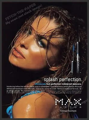 Max Factor Carmen Electra 2000s Print Advertisement 2006 Waterproof Mascara • $10.99