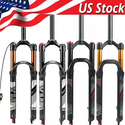 26/27.5/29  MTB XC Air Suspension Fork 120mm Travel Rebound Adjust Bike Forks QR • $105