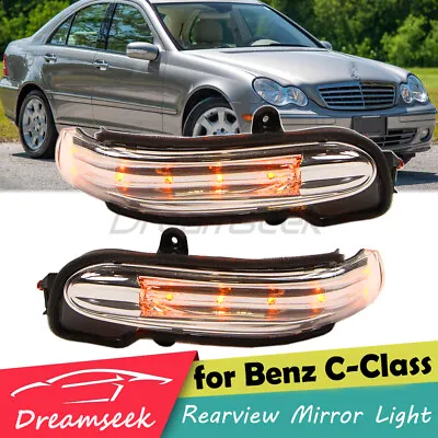 LED Side Rearview Mirror Turn Light For Mercedes-Benz C-Class W203 2001-07 Clear • $36.99