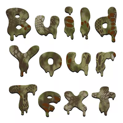 Camouflage Build Your Text Sticker - Camouflage Custom Text Decal • $3.93