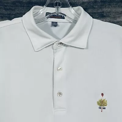 Peter Millar Shirt Men's Medium White Merion Golf Club Summer Comfort Polo • $59.99