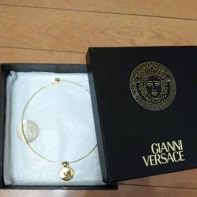 Genuine Gianni Versace Necklace Medusa Gold Color ChokerWith Box • $548
