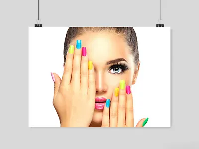 Salon Spa Poster Health Beauty Nails Manicure Makeup  Print A4 A3 Size • £12.45