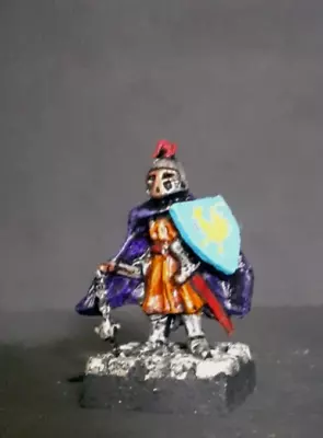 Heritage Knight W Flail- King Arthur Box Set 1980 OOP Vintage 25mm Lead D&D Mini • $14.99