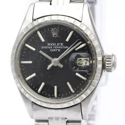 Vintage ROLEX Oyster Perpetual Date 6524 Steel Automatic Ladies Watch BF550657 • $1550.52