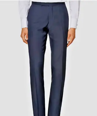 SUITSUPPLY BRESCIA Navy Blue Dress Pants 36 Waist 29 Length Wool (36S) • $29.99