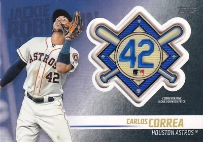 Topps 2018 Update Series Carlos Correa #frp-cc Jackie Robinson Day Patch Relic • £9.99