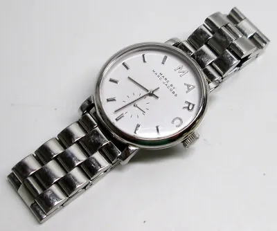 MARC By Marc Jacobs White Face Stainless Steel Ladies Quartz Wrist Watch MBM3242 • $69.99
