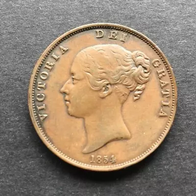 English One Penny 1854 Queen Victoria • £40