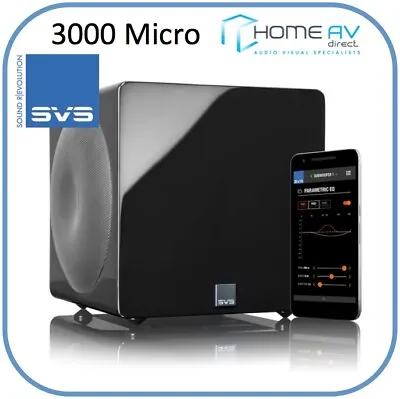 SVS 3000 Micro Dual 8  Subwoofer Home Cinema Hifi 800 Watts- Black Gloss • £849