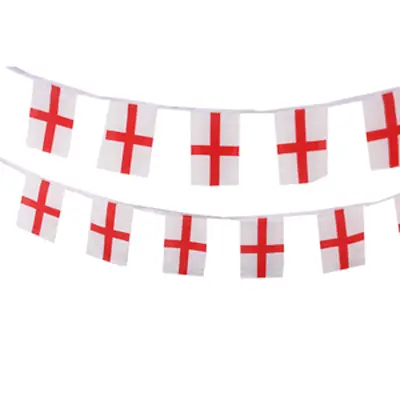 £3.15 • Buy England St George Plastic Bunting With 12 FLAGS 12  X 8  – 6m 