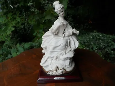 Capodimante Porcelain Figurine - Lady With Flowers By B Merli • £20