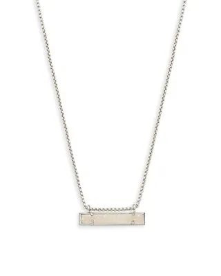 Kendra Scott Leanor Rhodium Plated Iridescent Drusy Bar Pendant Necklace • £35