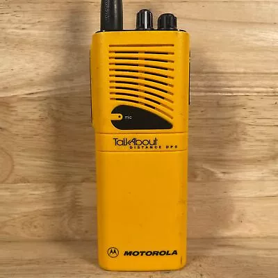 Motorola Talkabout Distance DPS P24SRX03G2AA Yellow Wireless 5-Miles 2-Way Radio • $61.40