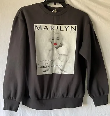 H & M Womens Marilyn Monroe Gray Sweatshirt Size XS • $15