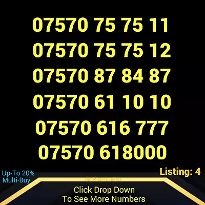 £10.95 • Buy GOLD EASY MOBILE NUMBER GOLDEN PLATINUM UK VODAFONE PAYG SIM CARD Listing: 4