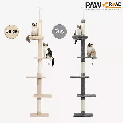 PAWZ Road Cat Tree Tower Scratching Post Floor To Ceiling Scratcher Condo Bed • $65.99