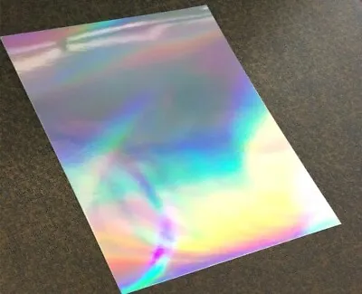 A4 Rainbow Holographic Vinyl 120gsm Self Adhesive  Inkjet Laser Photo (10pk) • £8