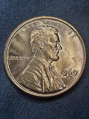 ERROR 1969 S  CENT DOUBLE DIE OBVERSE/ REVERSE OFF-Center/UNCIRCULATED/ • $33