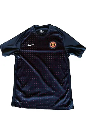 Nike Manchester United Training Jersey Kit Men's Sz S Black Red Fit Dry • $30