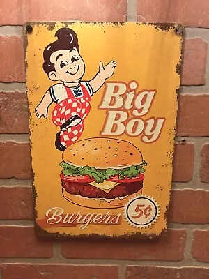12 X8  Vintage Patina Style Bob's Big Boy Advertising Sign Great For Collectors • $12.95