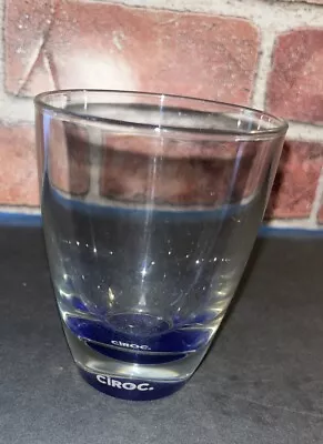 CIROC Weighted 4”x3” Vodka Rocks Glass Thick Cobalt Blue Bottom Italy • $7