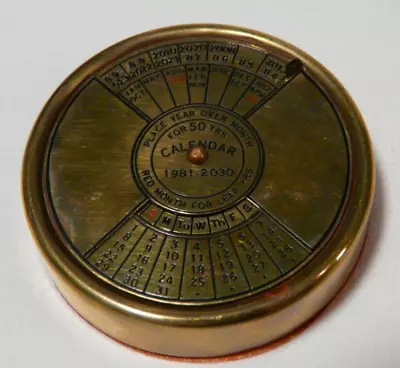 Vintage 50 Year Calendar Paperweight 1981-2030 NIB • $16.88