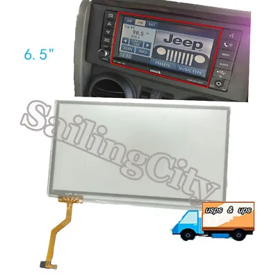 Fit 07-10 Jeep MYGIG Uconnect REN RER RHR Radio Touch Screen Glass Digitizer 6.5 • $18.89