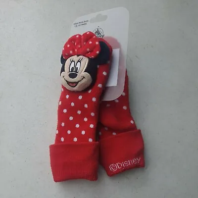 Disney Parks Minnie Mouse Crib Rattle Socks Infant Child Size 12-18 Months • $3