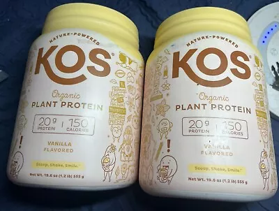 2x KOS Organic Plant Based Protein Powder Vanilla 1.2 Lb Vegan Protein Powder • $33.99