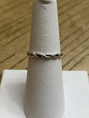 Sterling Silver 925 Double Twisted Rope 925 Cable Wedding Band Ring Avon 7 • $24