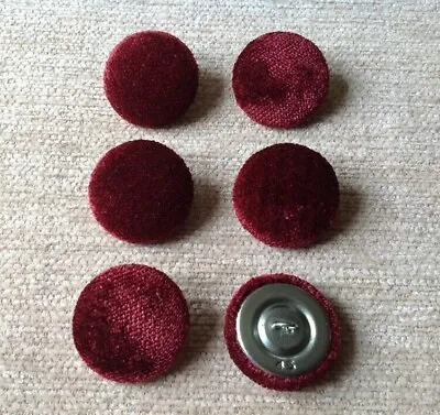£1.05 • Buy Wine Pastiche Crushed Velvet 45L/28mm Upholstery Loop Back Buttons Dark Red