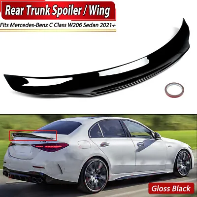 Glossy Black Psm Style Trunk Spoiler For 22-23 Mercedes Benz W206 C300 C43 Sedan • $84.99