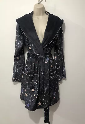 £46.99 • Buy B By Ted Baker Star Print Soft & Cosy Velour Robe Dressing Gown Large Navy Blue