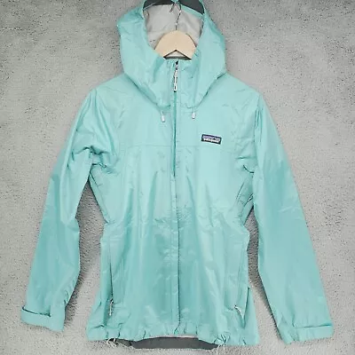 Patagonia Womens XS Rain Shadow Coat Jacket Windbreaker Style Aqua Blue • $85.14