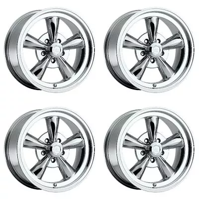 4 15  Vision Muscle 141 Legend 5 Chrome Wheels 15x7 15x8 5x4.5 For Ford Mopar • $886